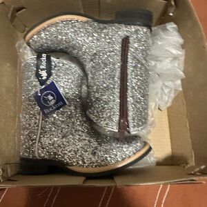 Rockin Kids Glitter Boots - Silver